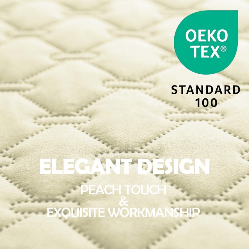 gogobunny 100% Double-Sided Waterproof Dog Bed Cover Pet Blanket Sofa Couch Furniture Protector for Puppy Large Dog Cat, Reversible (30x70 Inch (Pack of 1), Dark Cream/Light Cream) - Image 2