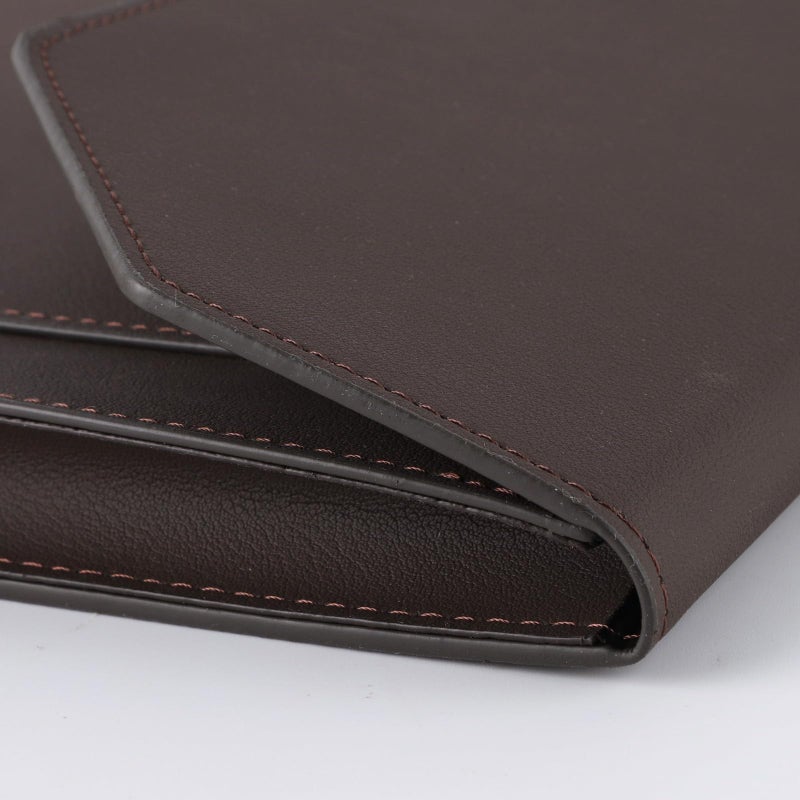 VANRA 1 Piece PU Leather Expanding File Folder Organizer Document Holder with Snap Button Zippered Pocket, Portfolio Envelope Folder Case for A4 Letter Size Paper (Dark Brown) - Image 5