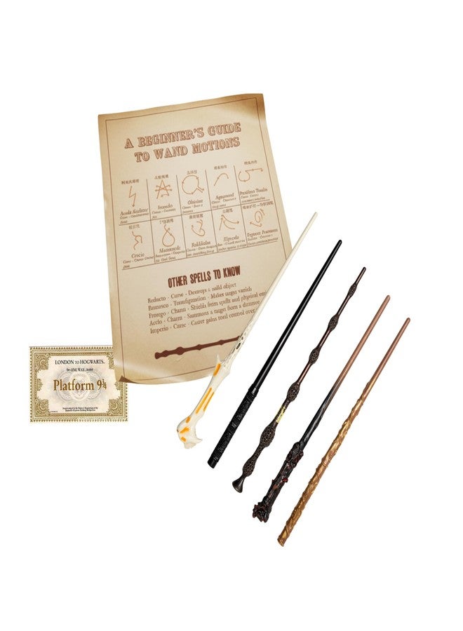 FUSKED Magical Wizard Wand with Authentic Details for Kids Unisex Party Costume Christmas Cosplay Accessory, Magical Costume Theme Party (5 Character Wand) - Image 1