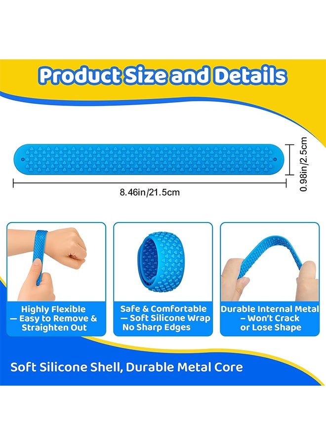 Quantum 6 PCS Sensory Slap Fidget Bracelet Bands, Silicone Sensory Fidget Toys for Kids, Anxiety & Stress Relief - Ideal for Classroom Rewards - Image 2