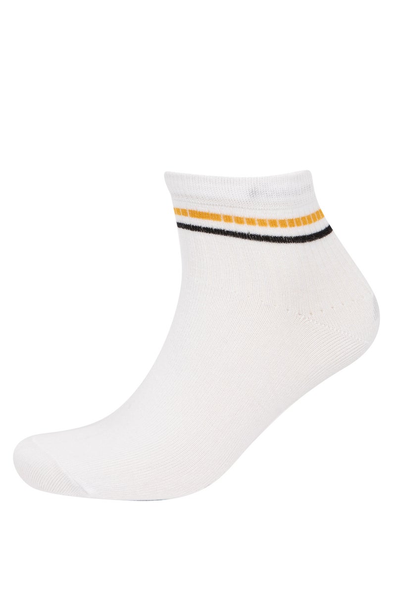 DeFacto White Man Man 5 Piece Cotton Socks Casual - Image 5