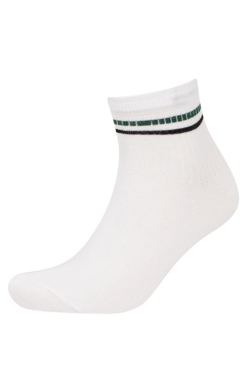DeFacto White Man Man 5 Piece Cotton Socks Casual - Image 2