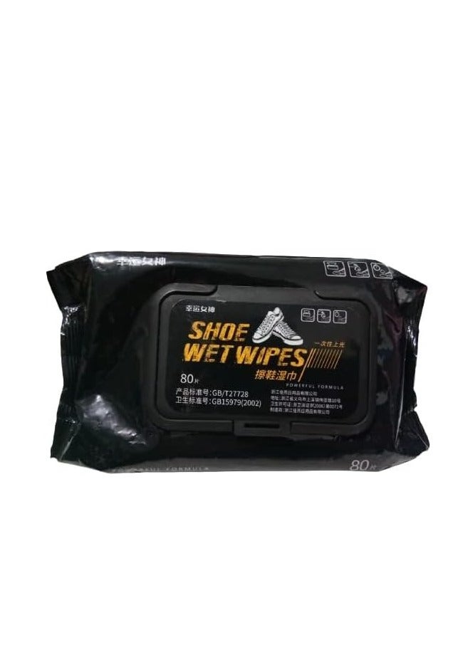 Wet Wipes for Sneaker and Shoe Cleaning, 1 Pack, Portable Sneaker Cleaning Wipes, Quickly Removes Dirt and Stains - Shoe Cleaning Wipes - Image 1