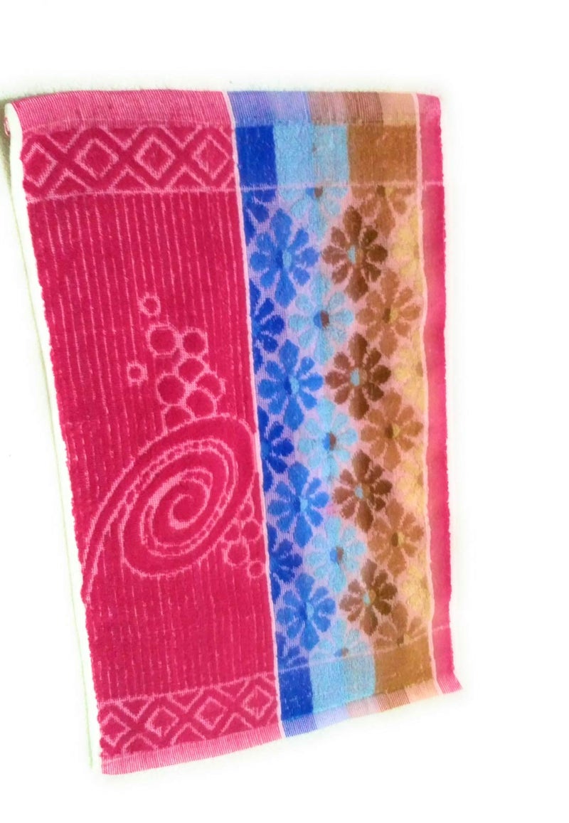Cotton Colors Cotton Colors Floral Design Hand Towels (Medium, Multicolor, Pack of 8)_t026  - Image 4