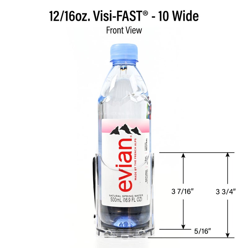 Display Technologies Visi-FAST Spring Push Drink Dispenser, Refrigerator Organizers and Storage for 12/16 oz Beverages, Bottles, and Cans, Drink Dispenser for Fridge, Commercial and Home, (Pack of 1) - Image 4