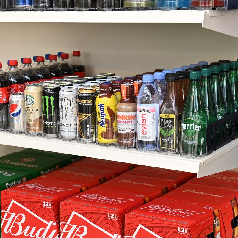 Display Technologies Visi-FAST Spring Push Drink Dispenser, Refrigerator Organizers and Storage for 12/16 oz Beverages, Bottles, and Cans, Drink Dispenser for Fridge, Commercial and Home, (Pack of 1) - Image 3