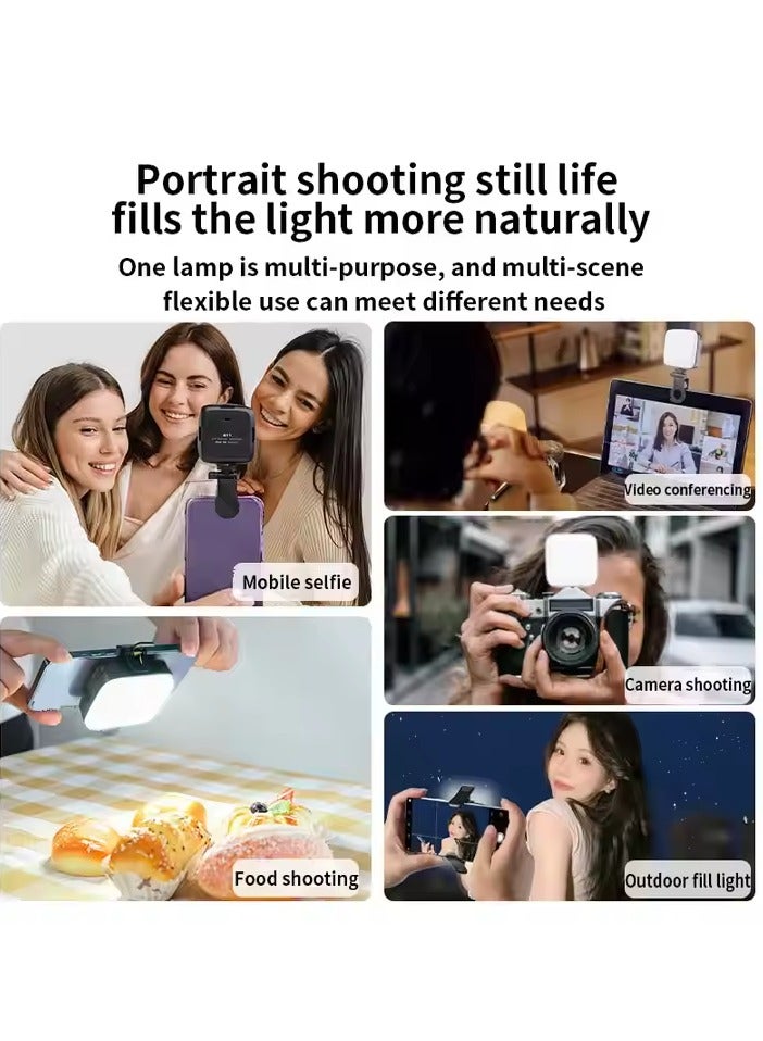 مصباح حلقة M11 الاحترافي 360 حلقة ضوء مصباح مشبك للهاتف أبيض و RGB ضوء - Image 2