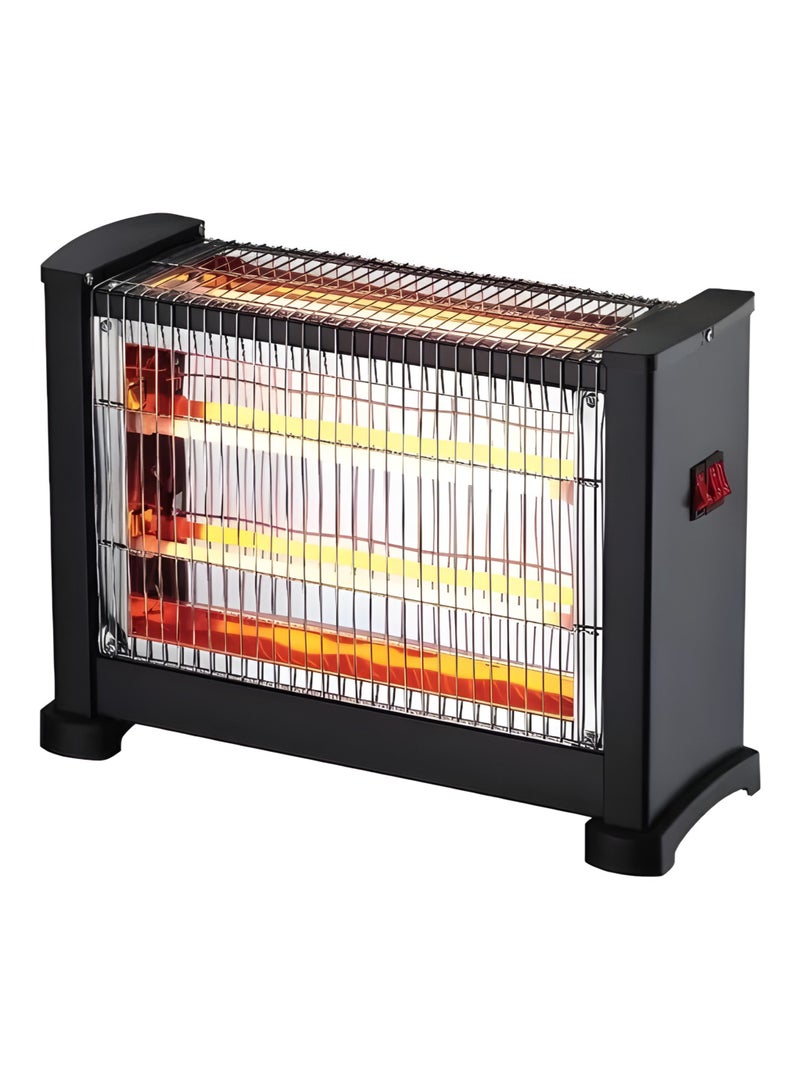 TOSCANA U 2400W Rectangular Electric Heater with 4 Burners Portable Quartz Electric Heater with Temperature Control Switch - Image 1