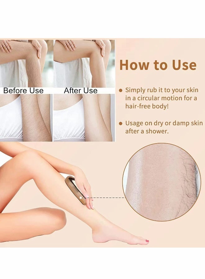 Upgraded Crystal Hair Eraser, Magic Crystal Hair Removal, Exfoliation Painless Hair Remover Tool for Men & Women - Image 3