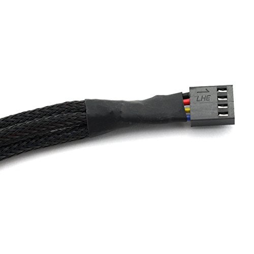 DZS Elec 4Pin 1 to 3 Ways PWM Fan Splitter Cable - Black Sleeved Fan Power Extension - 27cm/10.5 inches - Image 4