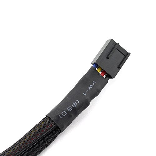 DZS Elec 4Pin 1 to 3 Ways PWM Fan Splitter Cable - Black Sleeved Fan Power Extension - 27cm/10.5 inches - Image 5
