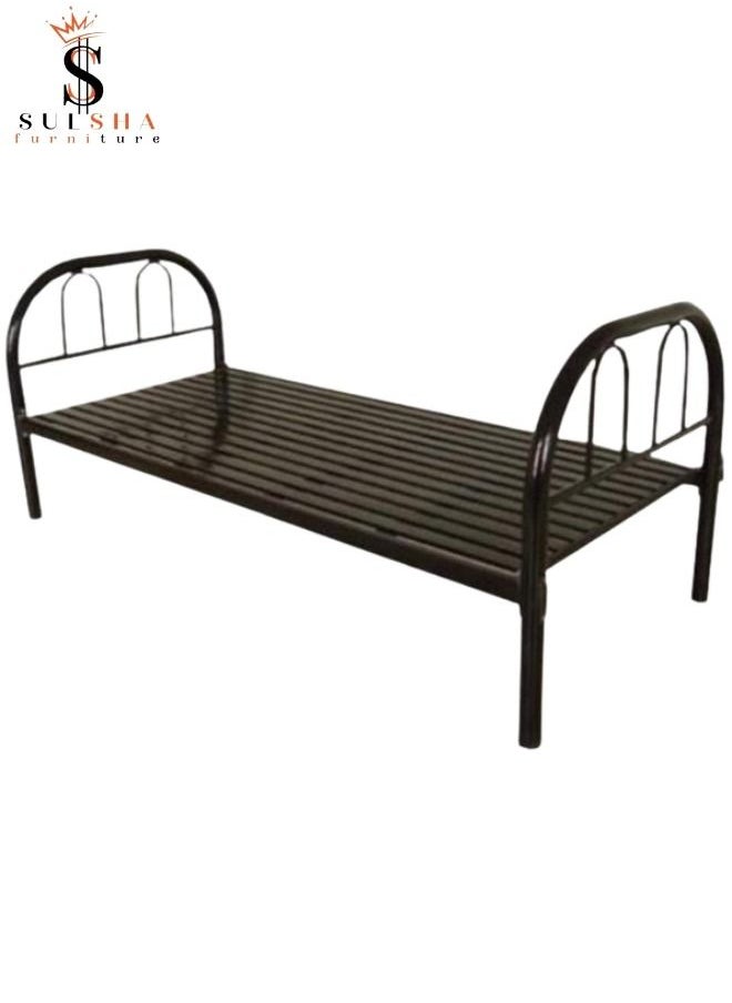 SULSHA Heavy Duty Single Steel Bed With Medical Mattress Black  - Image 4