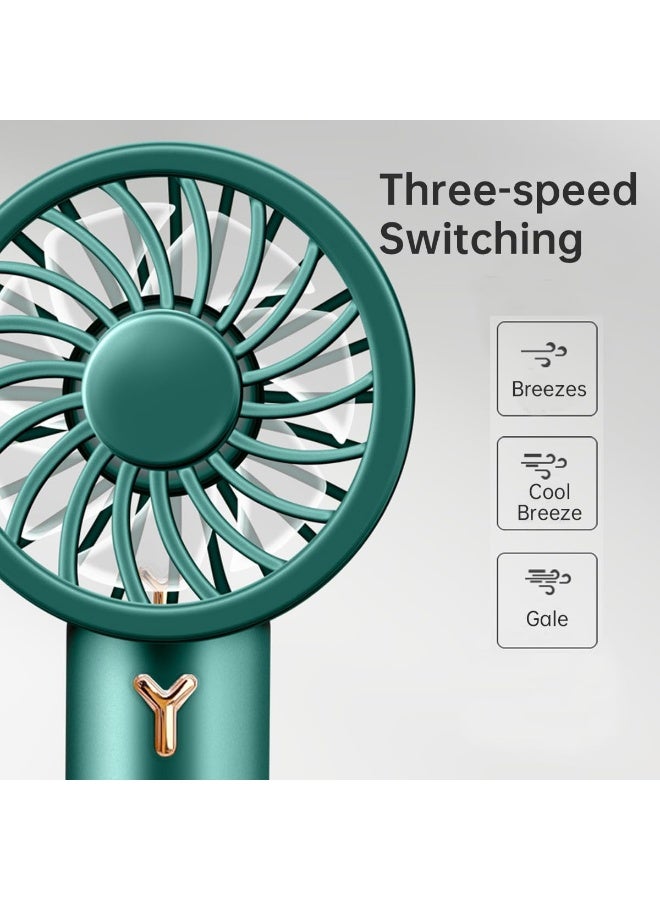 ECVV Portable Handheld Fan Pocket Fan 1200mAh Rechargeable USB Fan 3 Speeds Adjustable Air Circulating Fan for Home Office Indoor Outdoor - Image 4