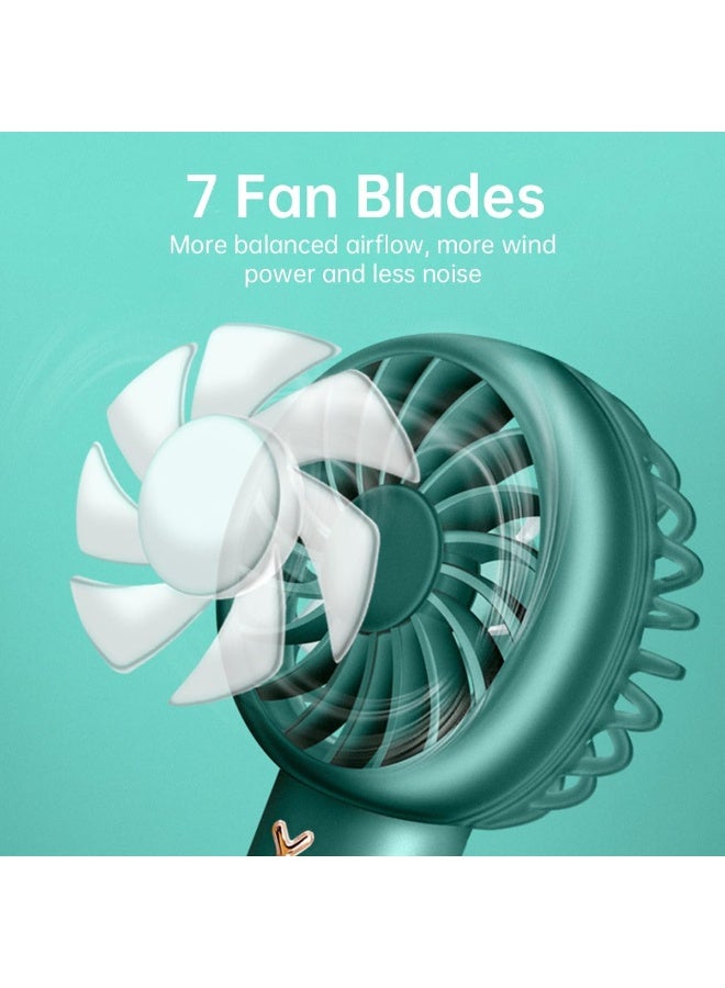 ECVV Portable Handheld Fan Pocket Fan 1200mAh Rechargeable USB Fan 3 Speeds Adjustable Air Circulating Fan for Home Office Indoor Outdoor - Image 3