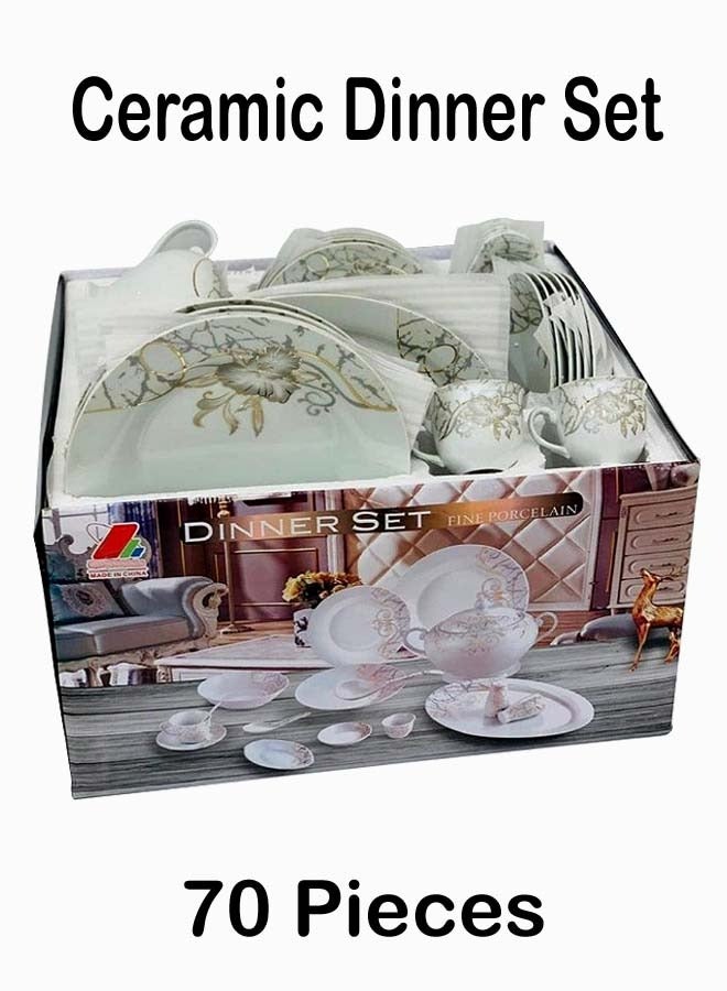 70 Pieces, Ceramic Dinner Set - Image 1