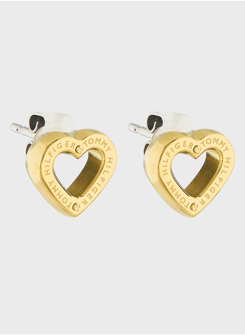 TOMMY HILFIGER Toggle Heart Hoop Earrings  - Image 1