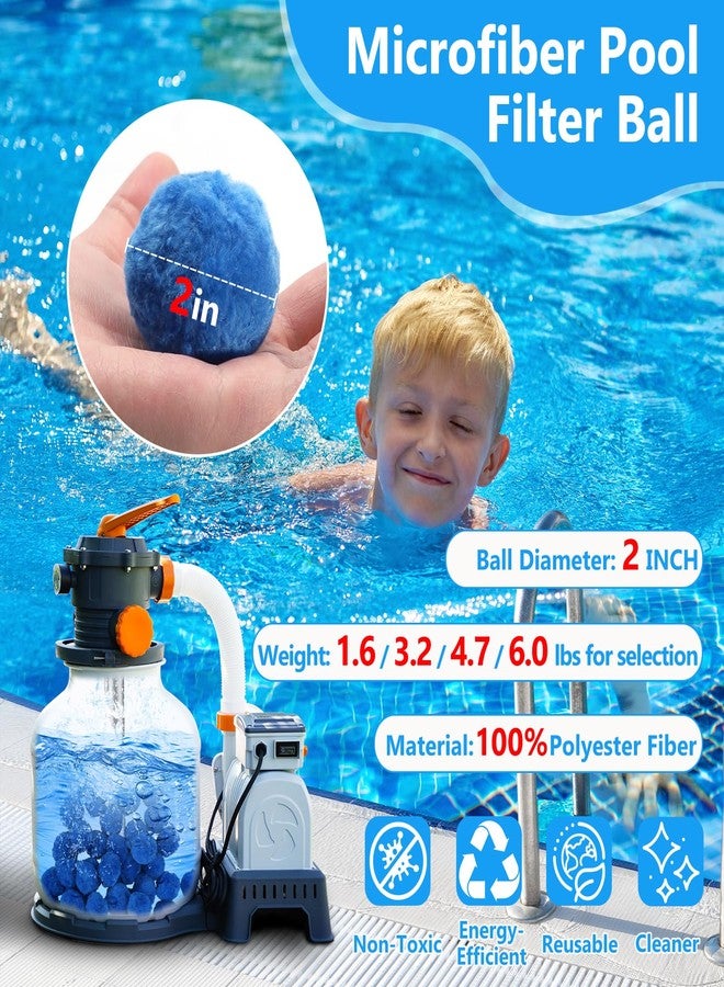 VICAMB 2kg Pool Filter Ball for Sand Filter Pump, Reusable Fiber Balls for Pools, Aquarium Replacement Sand, Sand Filter Systems for Pools - Image 2