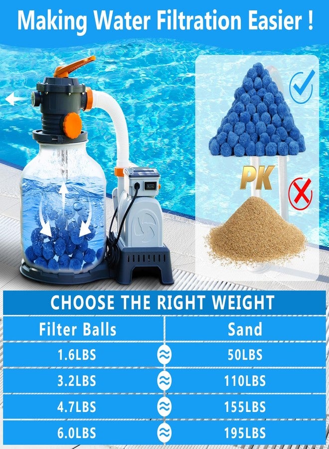 VICAMB 2kg Pool Filter Ball for Sand Filter Pump, Reusable Fiber Balls for Pools, Aquarium Replacement Sand, Sand Filter Systems for Pools - Image 4