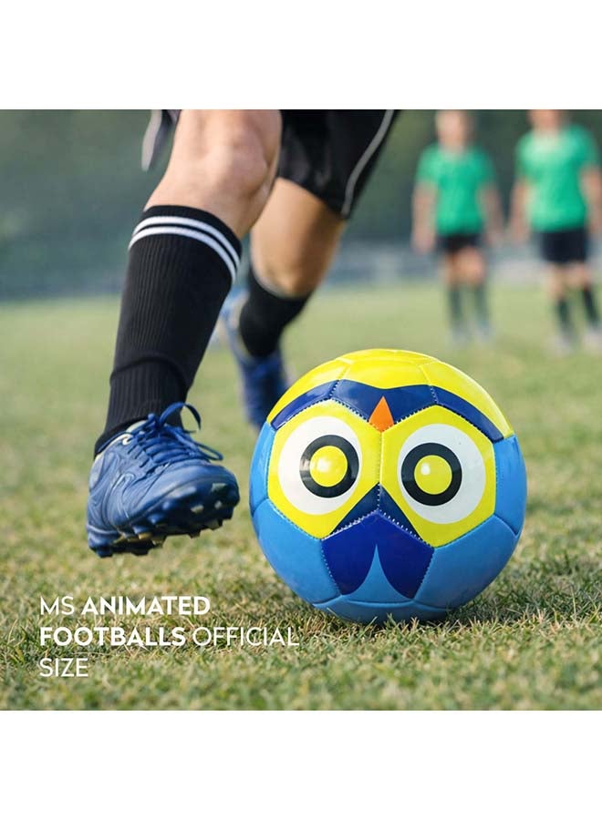Elan Animated Football Official Size Blue & Yellow – Durable Pvc Soccer Ball With Printed Graphics For Training And Recreational Outdoor Play - Image 5