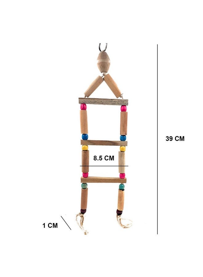 JAINSONS PET PRODUCTS عش الطيور من جينسونز مع ألعاب مضغ - ألعاب قفص الطيور المعلقة مناسبة للباراكيت الصغيرة، الكوكاتيل، الكونور، الفينش، البادجي، المكاو، الببغاوات، وألعاب الحب المجمعة مع العش - Image 5