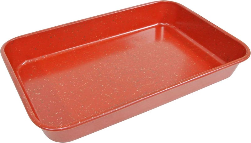 casaWare casaWare Toaster Oven Baking Pan 7 x 11inch Ceramic Coated NonStick Red Granite  - Image 3