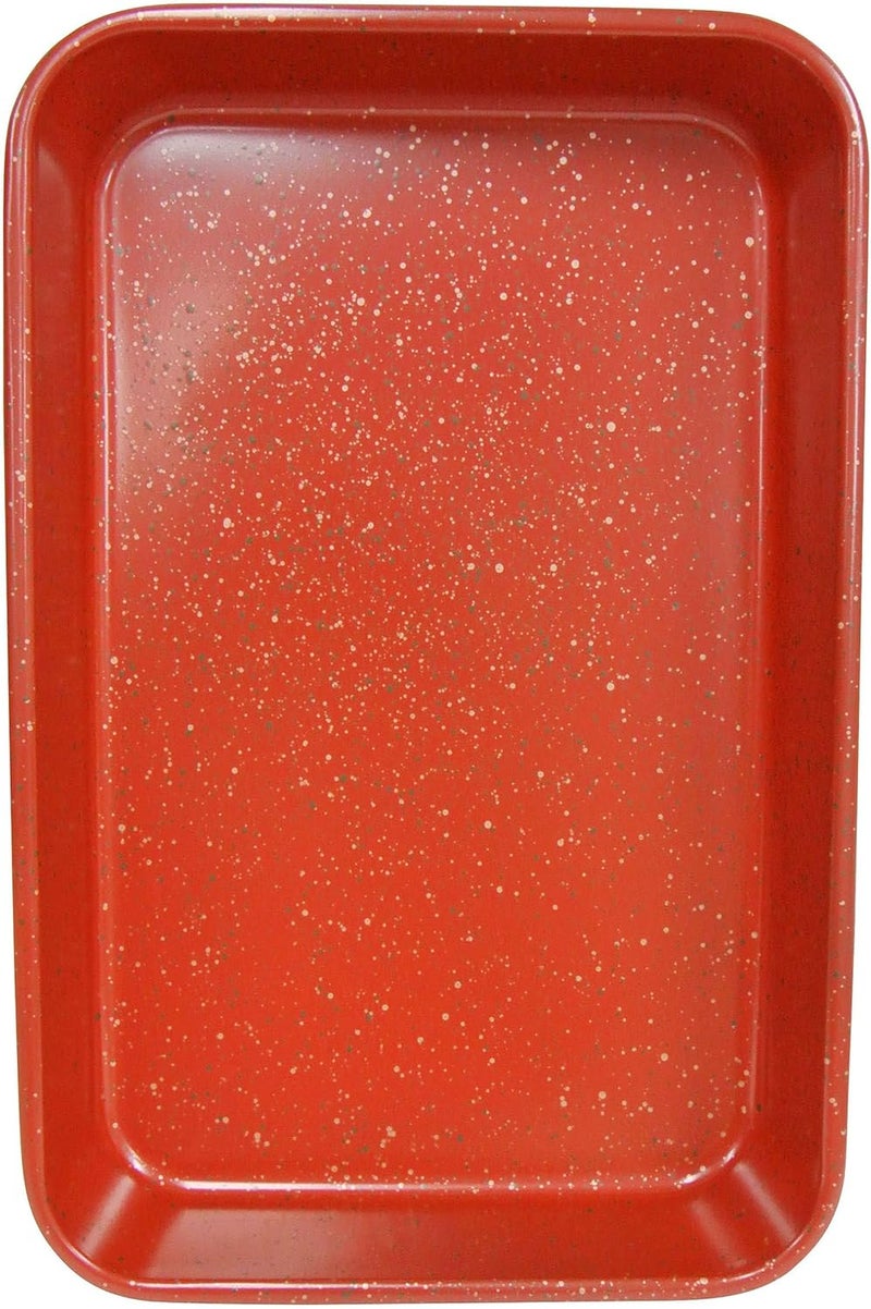 casaWare casaWare Toaster Oven Baking Pan 7 x 11inch Ceramic Coated NonStick Red Granite  - Image 2