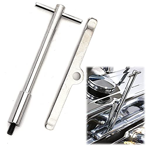 RJSPHH Valve Cover T-Bar Set of W/Chrome Valve Spreaders Set of 8 Silver - Image 2