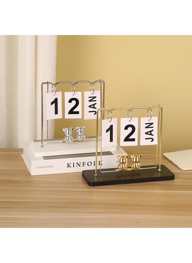 الأزرق جي دبليو نقلب الخشب الإبداعي الاسكندنافي تقويم سطح المكتب - Image 4