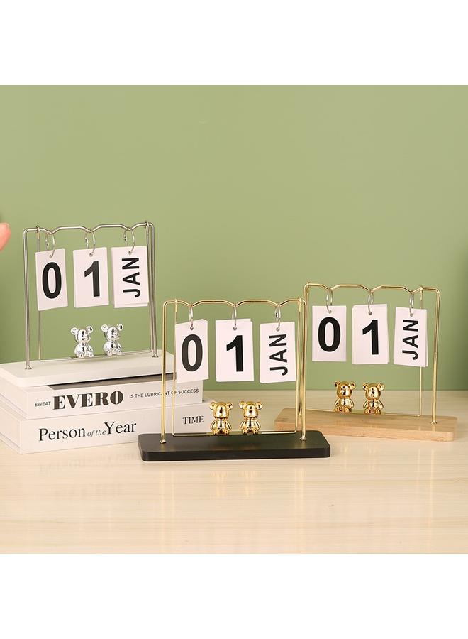 الأزرق جي دبليو نقلب الخشب الإبداعي الاسكندنافي تقويم سطح المكتب - Image 5