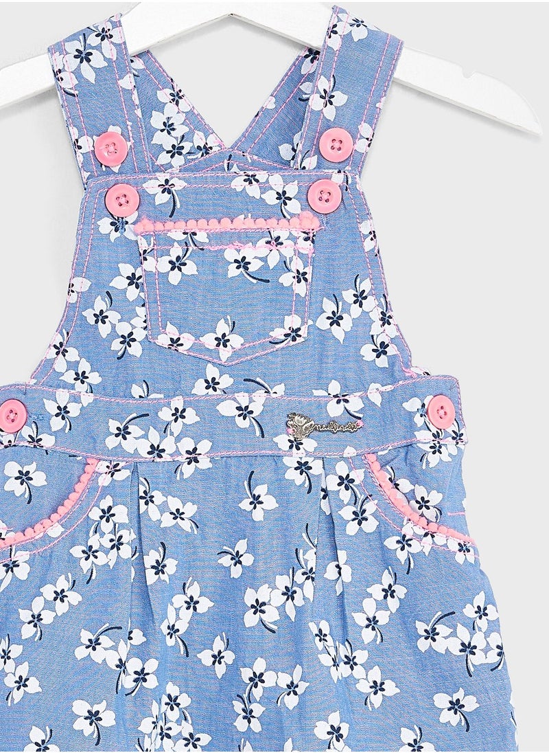Nautinati - Nauti Nati Girls Floral Printed Pure Cotton Pinafore Dress - Image 1