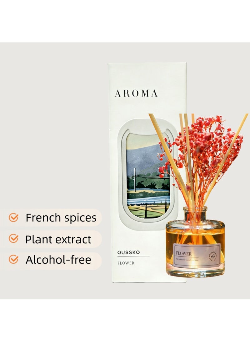 Flower Aroma Reed Diffuser - Premium Home Fragrance for Bedroom & Living Room - Image 1