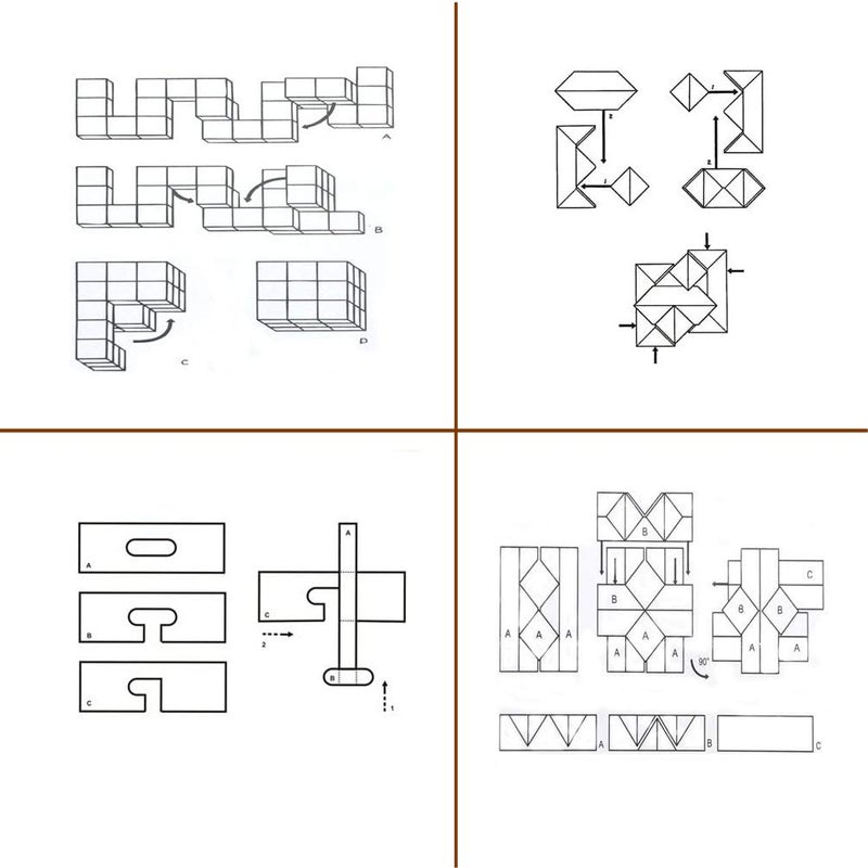 Buootooy Bamboo 3D Puzzle Metal Brain Teasers Puzzles Mind Game Toys Set for Teens and Adults Pack of 12pcs - Image 2