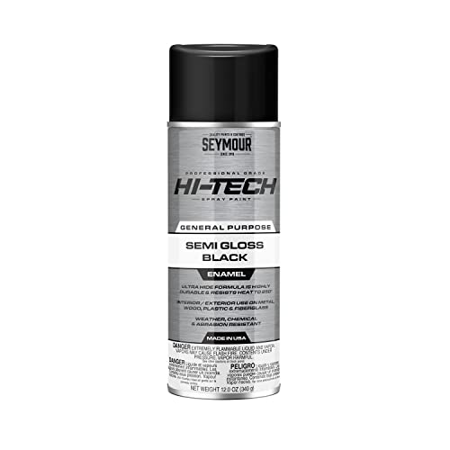 Seymour 16-139 Hi-Tech Enamels Spray Paint, Semi-Gloss Black 12 Ounce (Pack of 1) - Image 1