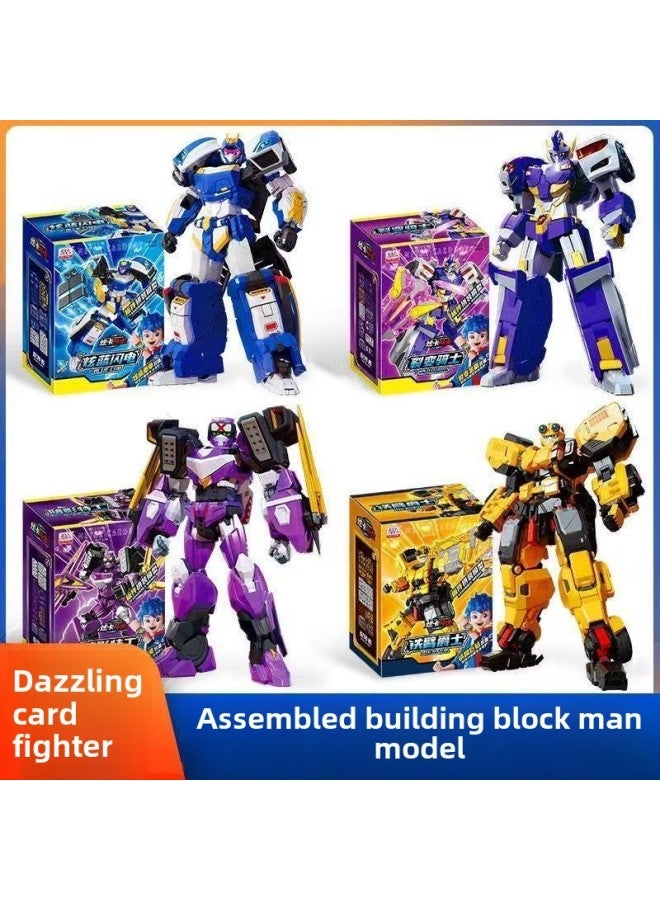 Genuine Dazzle Card Fighter Shadow Agent Children's Cartoon Car Deformation Car 6-12 Years Old Deformation Robot Toy-Color:Assembled Version-shadow Agent - Image 2