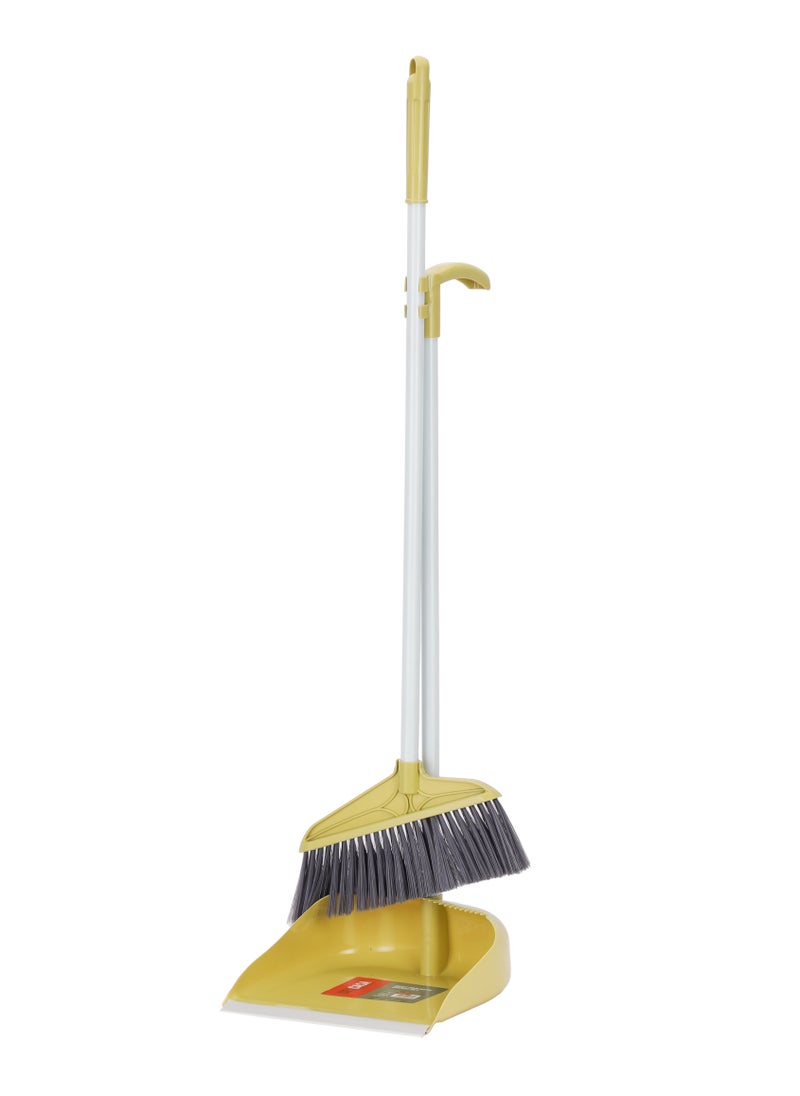 DELCASA Delcasa Long Handle Dustpan with Broom Set - DC3566/ Large and Wide Head  - Image 1