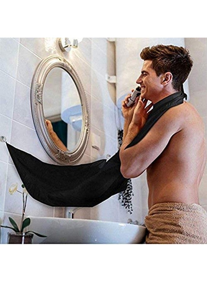 Leaflai Beard Bib Beard Apron Beard Hair Catcher For Men Shaving & Trimming Nonstick Waterproof Beard Cape Grooming Cloth With 3 Suction Cups & A Box Birthday Gifts For Father'S Day Men Him Boyfriend - Image 4