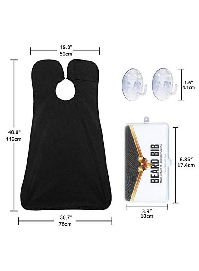 Leaflai Beard Bib Beard Apron Beard Hair Catcher For Men Shaving & Trimming Nonstick Waterproof Beard Cape Grooming Cloth With 3 Suction Cups & A Box Birthday Gifts For Father'S Day Men Him Boyfriend - Image 3