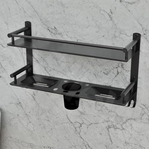 Well Set Multipurpose 2 Layer Bathroom Rack | Double Soap Dish | Tumbler Holder | Tooth Brush Holder | Bathroom Accessories - Image 5