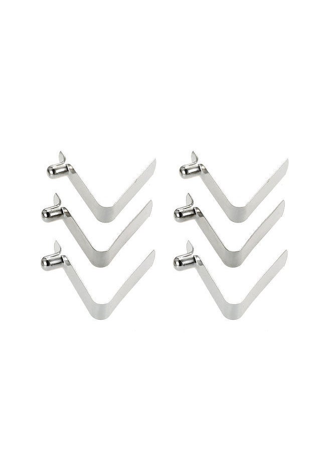 Generic - 6pcs Kayak Paddle Spring Clips Tent Pole Clips Push Button Spring Snap Clip Locking Tube Pin 6mm single pin buttons - Image 1