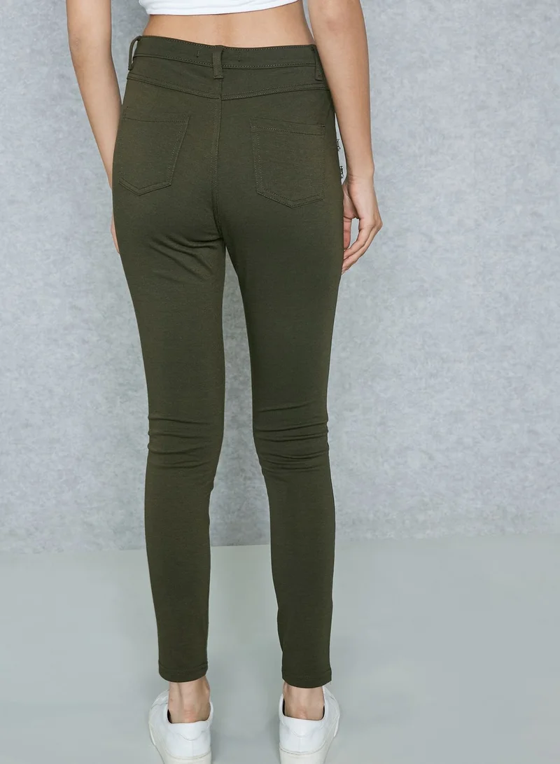 Missguided Double Zip Detail Leggings