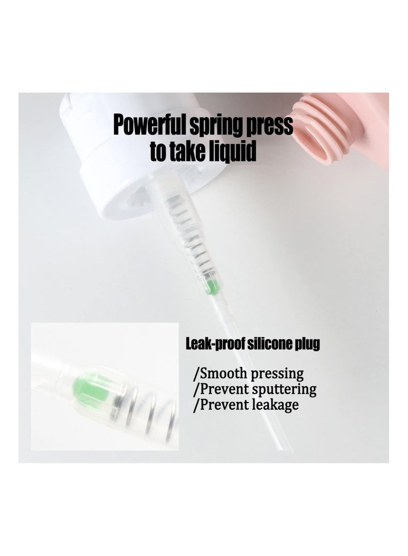 Y&D 4 Pack Push Down Pump Dispenser, Color, Diamond Shaped Lockable Refillable Dispenser Bottle Portable Empty Shampoo Bottles Versatile Drip-free Lotion Container - Image 4