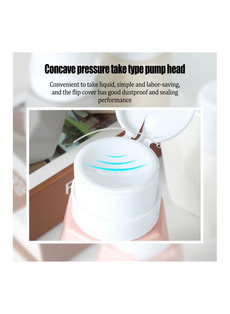 Y&D 4 Pack Push Down Pump Dispenser, Color, Diamond Shaped Lockable Refillable Dispenser Bottle Portable Empty Shampoo Bottles Versatile Drip-free Lotion Container - Image 5