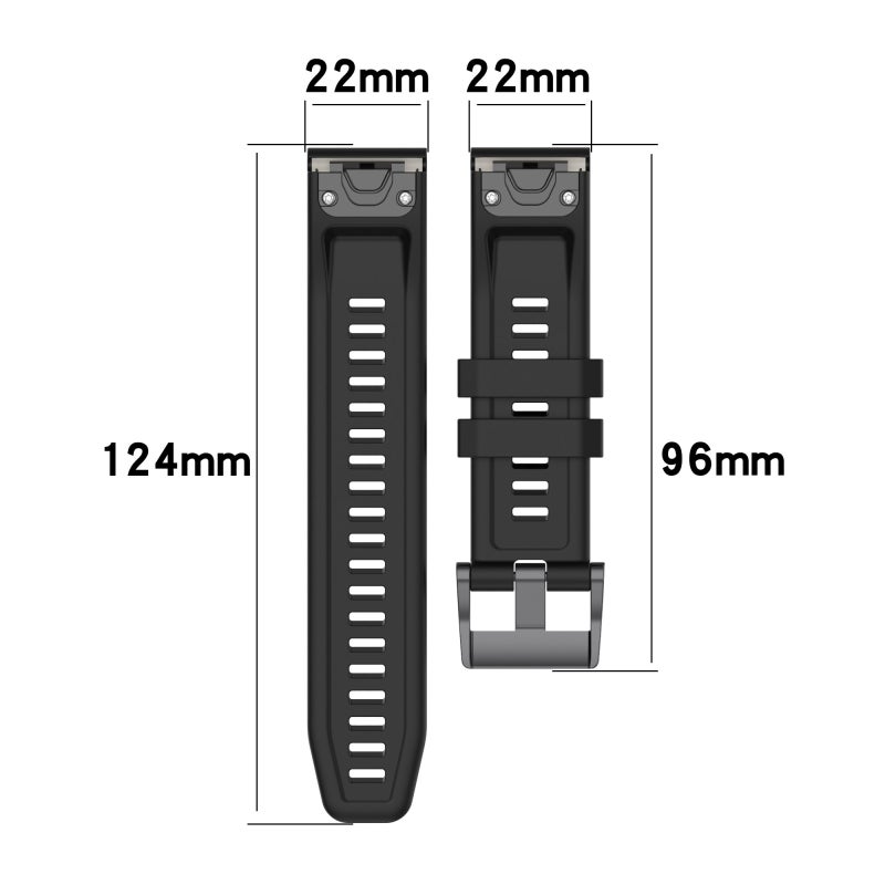 erorex For Garmin Fenix 8 Amoled 47Mm Sports Two Color 22Mm Silicone Watch Band(Army Green+Black) - Image 4