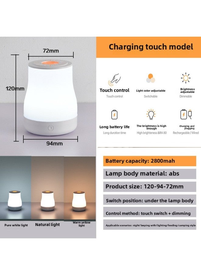 Cross-border Led Desk Lamp Usb Rechargeable Night Light Bedroom Bedside Lamp Student Special Eye Protection Desk Lamp Atmosphere Lamp