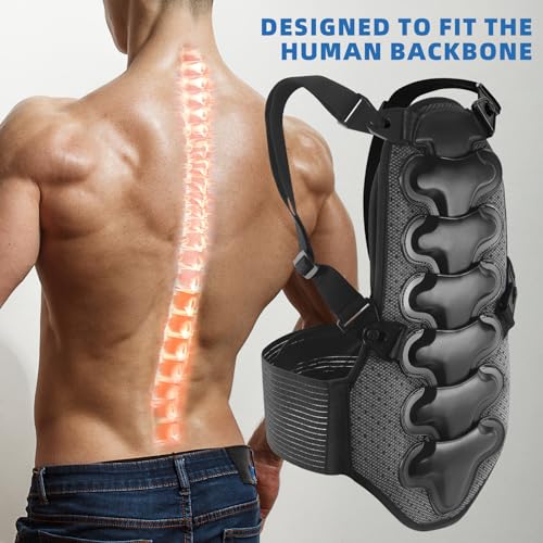 Cienfy Adult Back Spine Protector Anti-Fall Protective Gear for Snowboarding, Skateboarding, Skating and Skiing (Medium) - Image 3