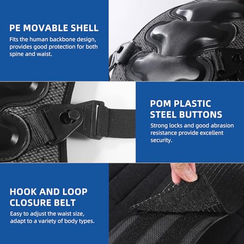 Cienfy Adult Back Spine Protector Anti-Fall Protective Gear for Snowboarding, Skateboarding, Skating and Skiing (Medium) - Image 2