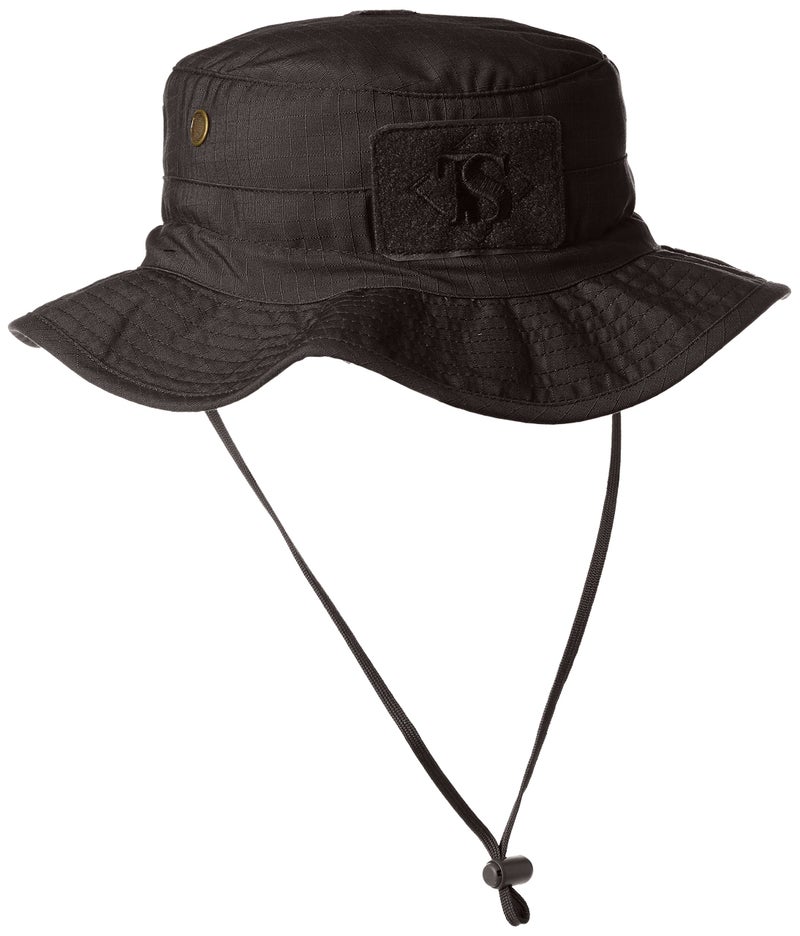 Tru-Spec Men's Head Gear Contractor Boonie Polyester Cotton Rip-Stop, Black - One Size - Image 1