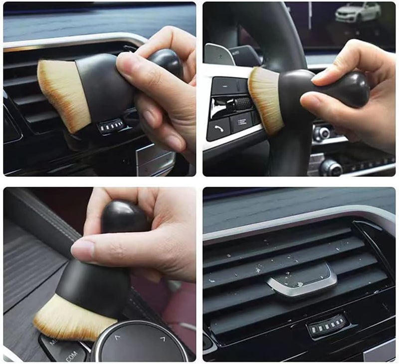 JIANFA Car Interior Detailing Brush, Auto Interior Soft Hair Removal Brush,Car Brush, Car Cleaning Brush Interior Soft Bristles Detailing Brush Dusting Tool for Car,Home,Office,Computer,Keyboard (3PCS) - Image 5
