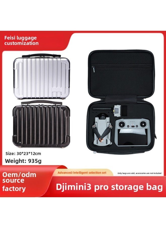 Generic - Dajiang DJIMini3Pro Drone Storage Luggage Box PC Hard Shell Suitcase Messenger Bag-Color:Silver - Image 1