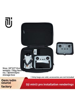 Generic Dajiang DJIMini3Pro Drone Storage Luggage Box PC Hard Shell Suitcase Messenger Bag-Color:Silver  - Image 4
